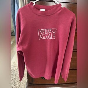 Nike Burgundy Crewneck Sweatshirt